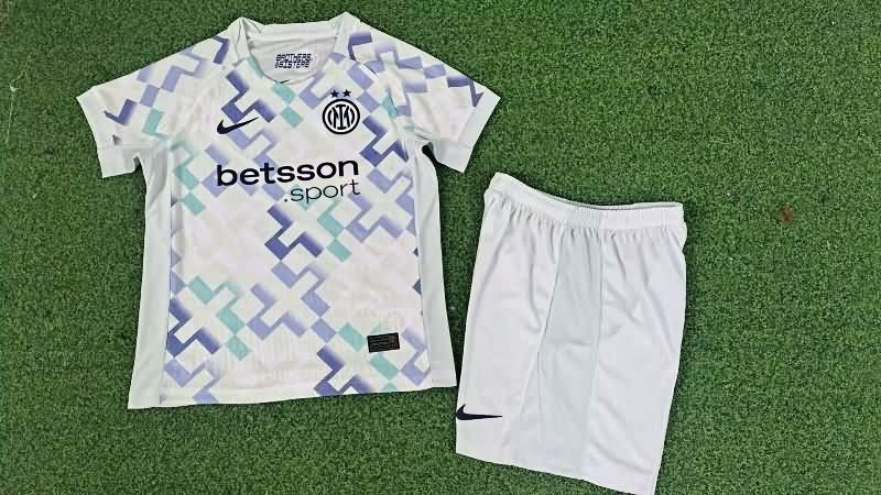 Kids Inter Milan 25/26 Away Soccer Jersey And Shorts (Player)