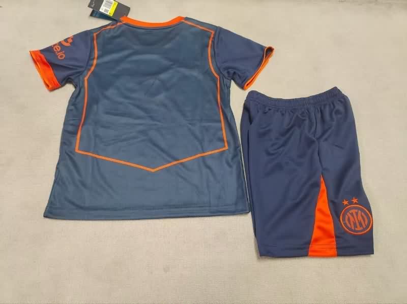 Kids Inter Milan 25/26 Third Soccer Jersey And Shorts