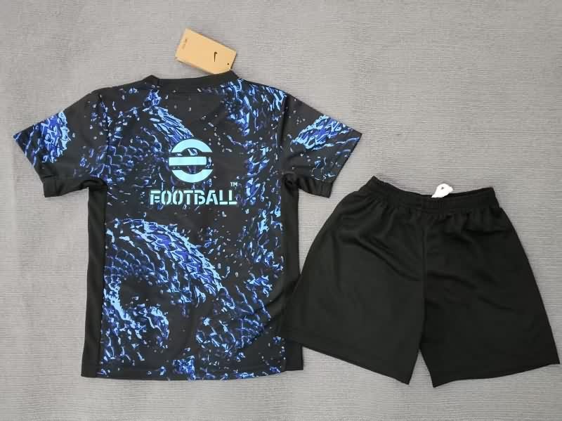 Kids Inter Milan 25/26 Training Soccer Jersey And Shorts