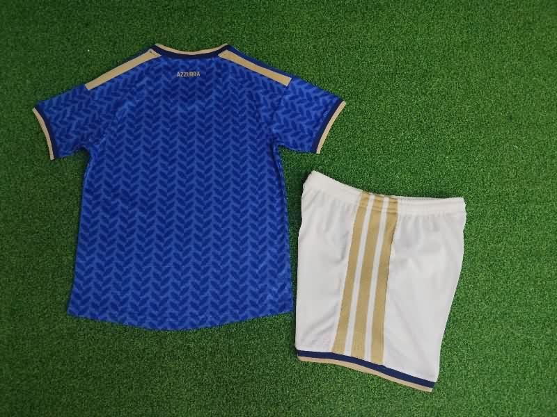 Kids Italy 25/26 Home Soccer Jersey And Shorts (Player)
