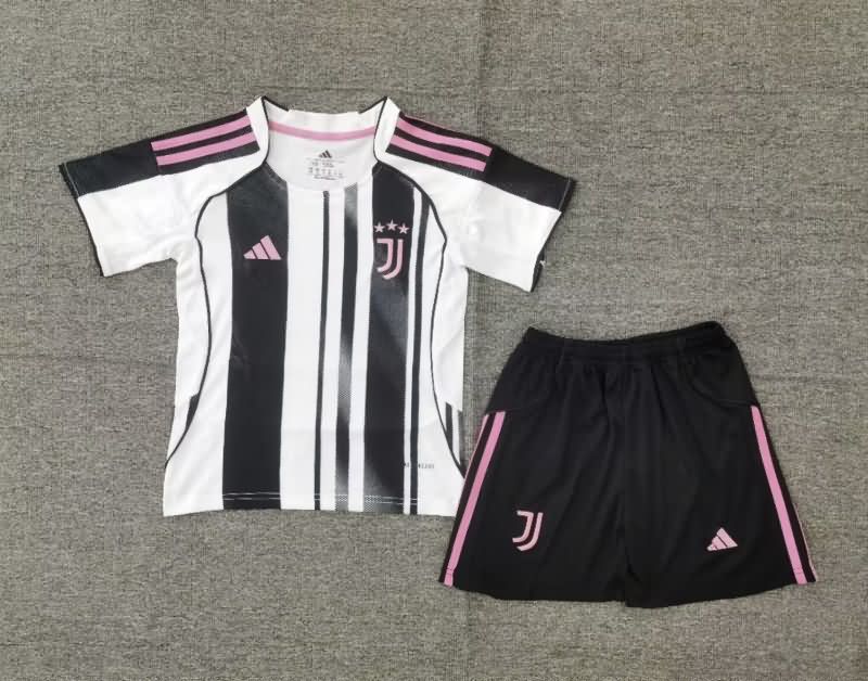 Kids Juventus 25/26 Home Soccer Jersey And Shorts Leaked