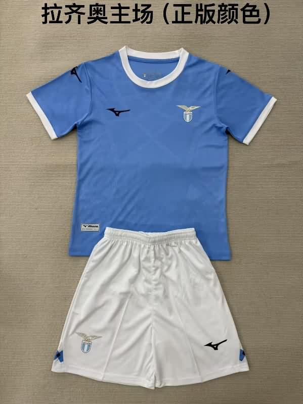 Kids Lazio 25/26 Home Soccer Jersey And Shorts