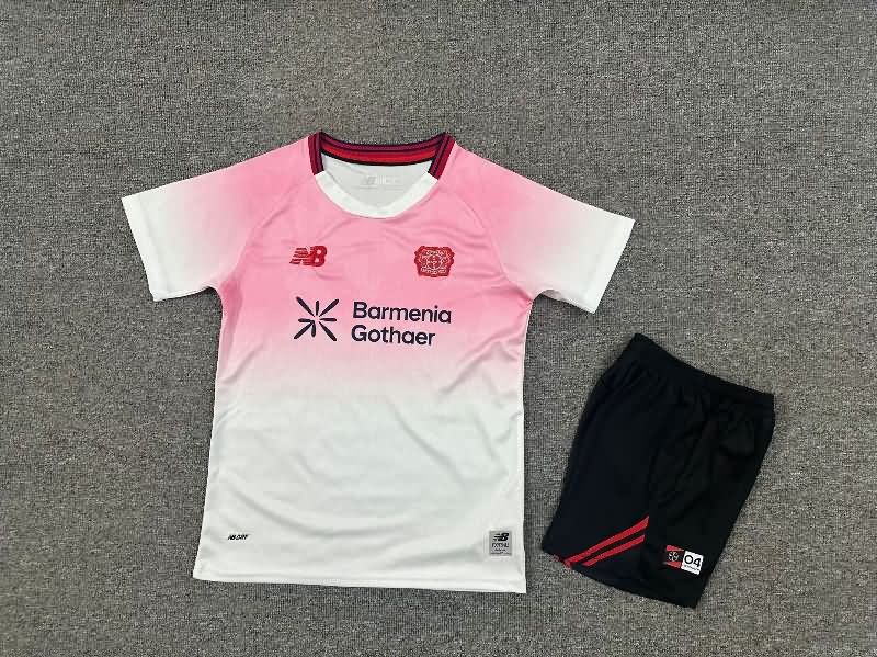 Kids Leverkusen 25/26 Away Soccer Jersey And Shorts