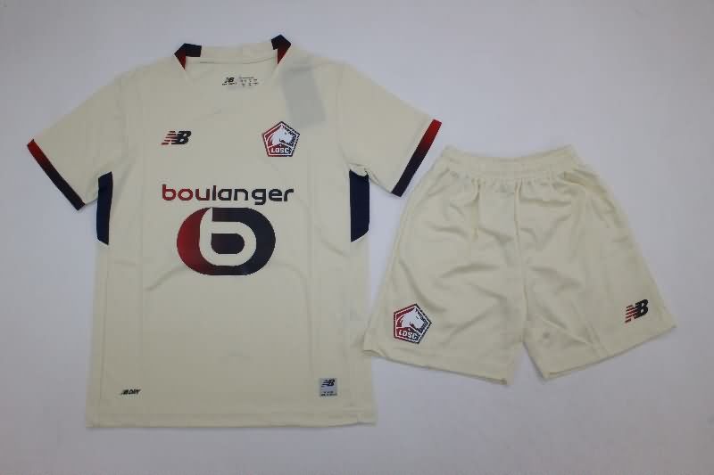 Kids Lille 25/26 Away Soccer Jersey And Shorts