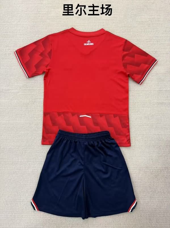 Kids Lille 25/26 Home Soccer Jersey And Shorts