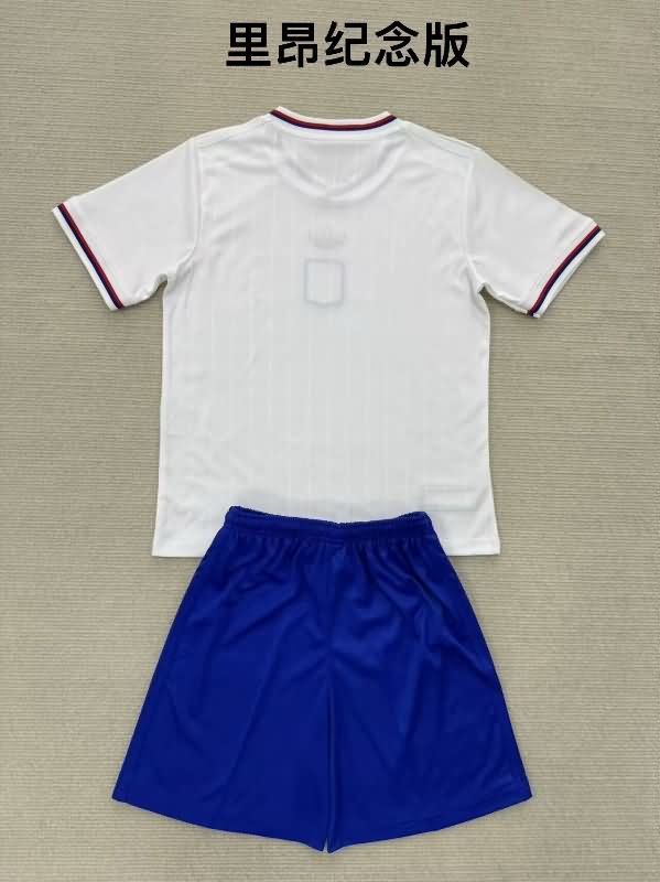 Kids Lyon 25/26 75th Anniversary Soccer Jersey And Shorts