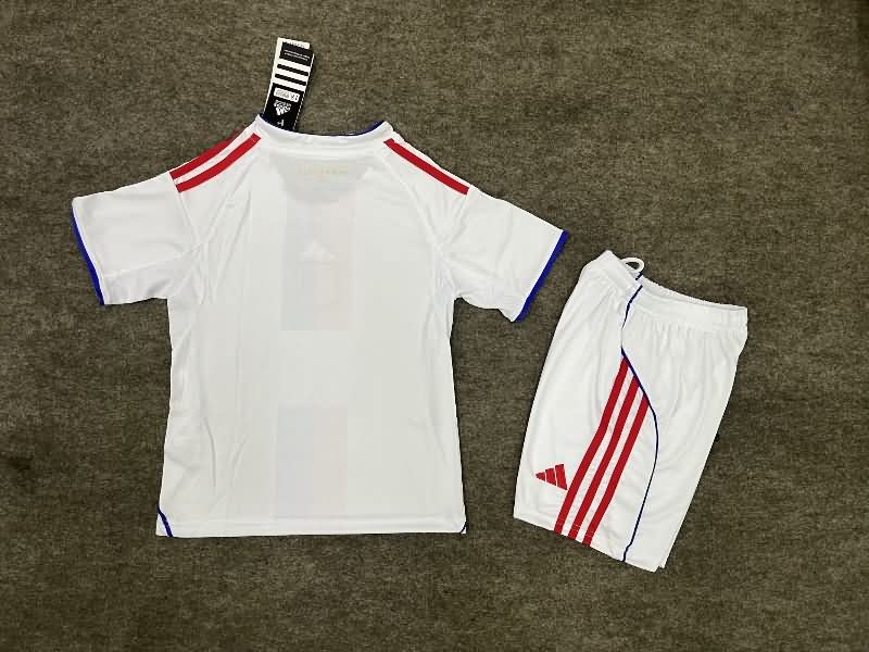 Kids Lyon 25/26 Home Soccer Jersey And Shorts