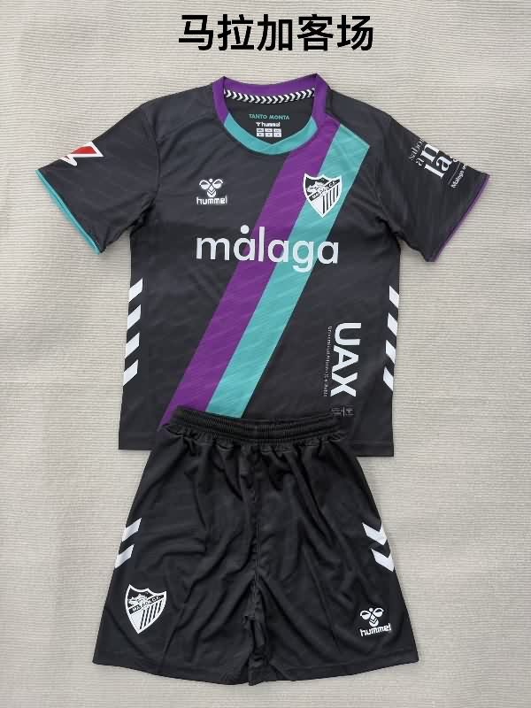 Kids Malaga 25/26 Away Soccer Jersey And Shorts Kids Malaga 25/26 Away Soccer Jersey And Shorts
