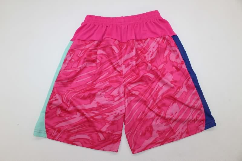 Kids Manchester City 25/26 Goalkeeper Pink Soccer Jersey And Shorts