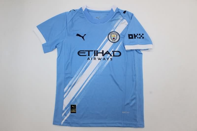 Kids Manchester City 25/26 Home Soccer Jersey And Shorts