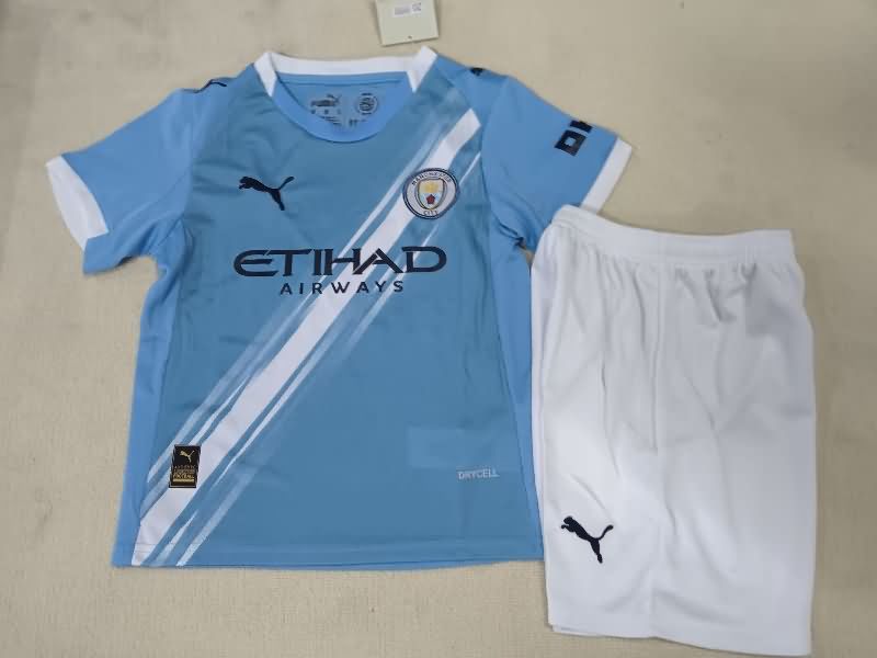 Kids Manchester City Soccer Jersey Home Replica 25/26