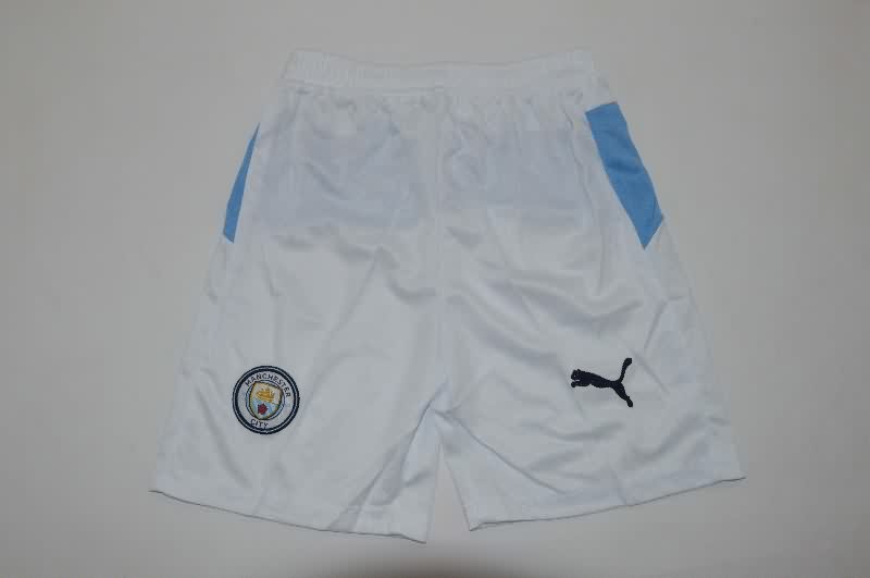 Kids Manchester City 25/26 Home Long Sleeve Soccer Jersey And Shorts