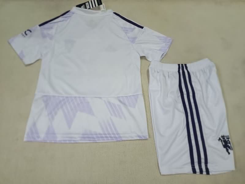 Kids Manchester United 25/26 Away Soccer Jersey And Shorts Leaked