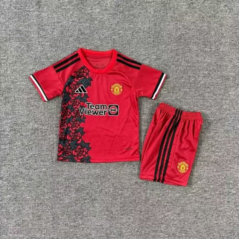Kids Manchester United 25/26 Training Soccer Jersey And Shorts