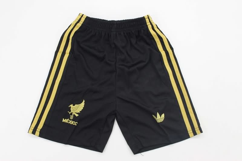 Kids Mexico Soccer Jersey Gold Cup Black Replica 2025