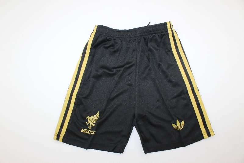 Kids Mexico 2025 Gold Cup Black Long Sleeve Soccer Jersey And Shorts