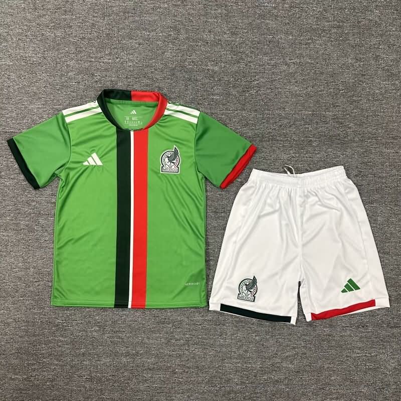 Kids Mexico 2025 Home Soccer Jersey And Shorts