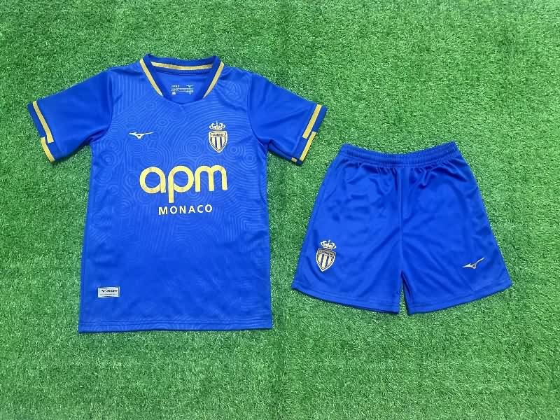 Kids Monaco 25/26 Away Soccer Jersey And Shorts Kids Monaco 25/26 Away Soccer Jersey And Shorts