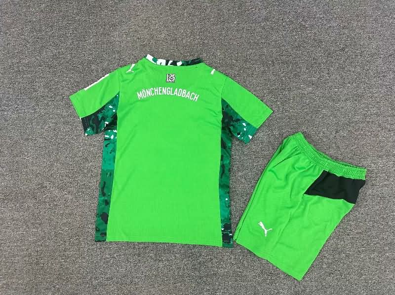 Kids Monchengladbach 25/26 Away Soccer Jersey And Shorts