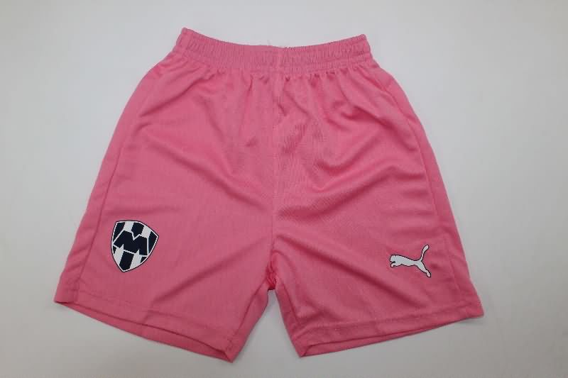 Kids Monterrey 2025 Club World Cup Goalkeeper Pink Soccer Jersey And Shorts
