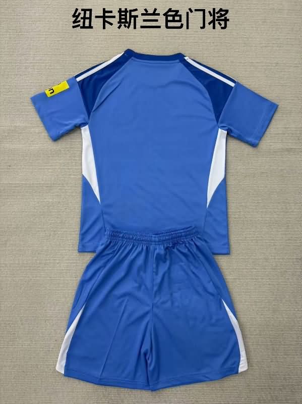 Kids Newcastle United 25/26 Goalkeeper Blue Soccer Jersey And Shorts