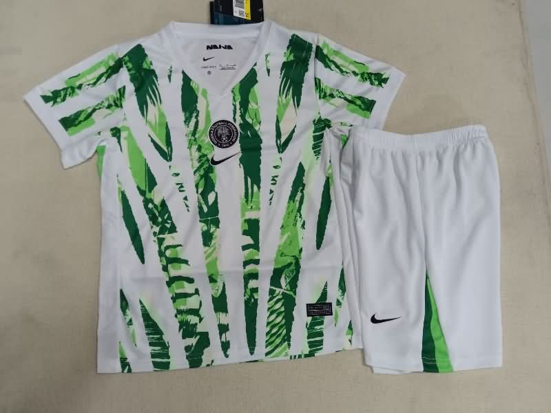 Kids Nigeria 2025 Home Soccer Jersey And Shorts