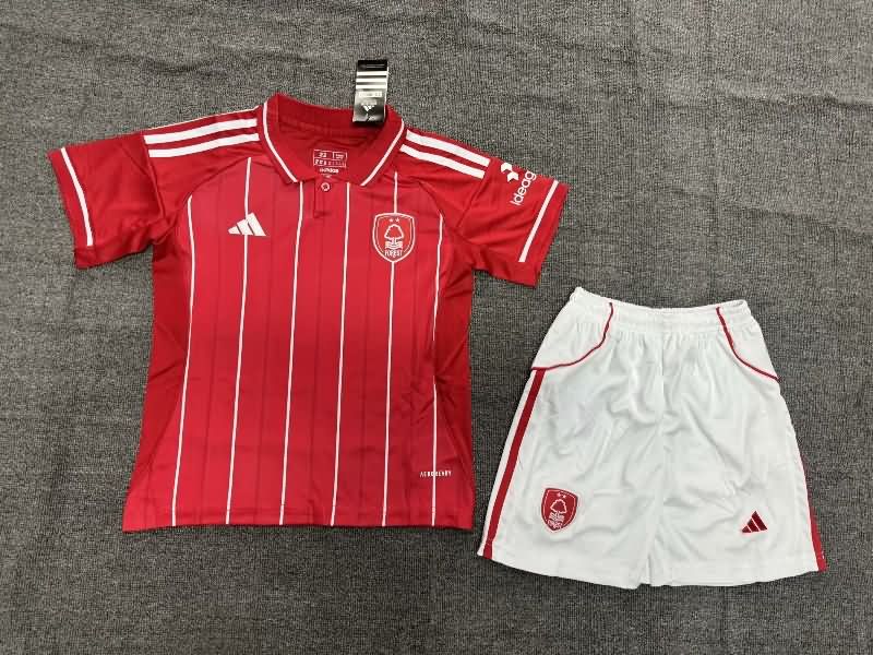 Kids Nottingham Forest 25/26 Home Soccer Jersey And Shorts