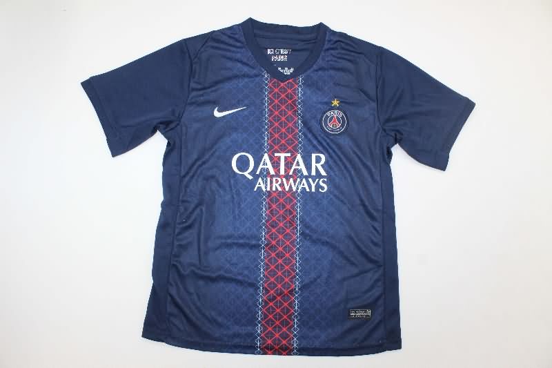 Kids Paris St German 25/26 Home Soccer Jersey And Shorts With Star