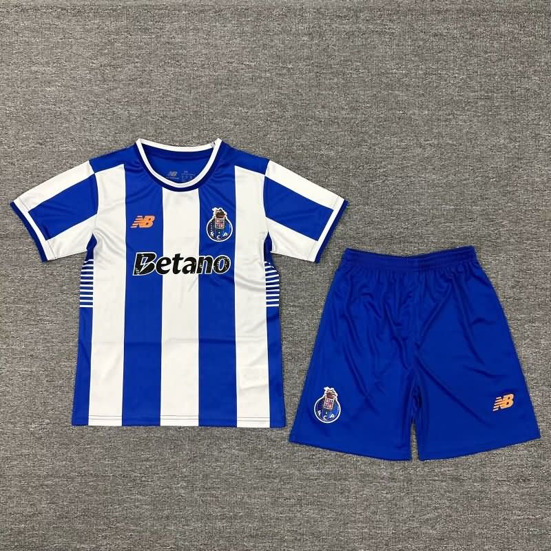 Kids Porto 25/26 Home Soccer Jersey And Shorts