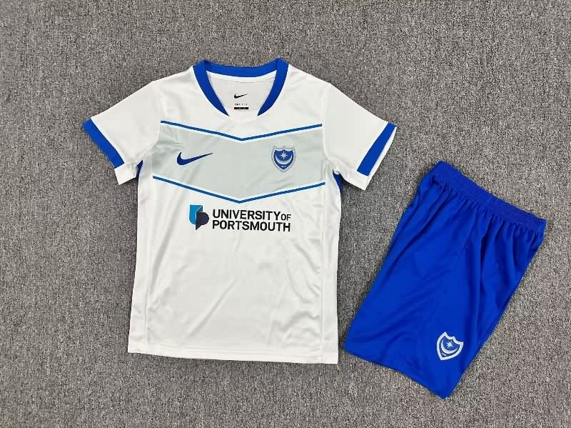 Kids Portsmouth 25/26 Away Soccer Jersey And Shorts