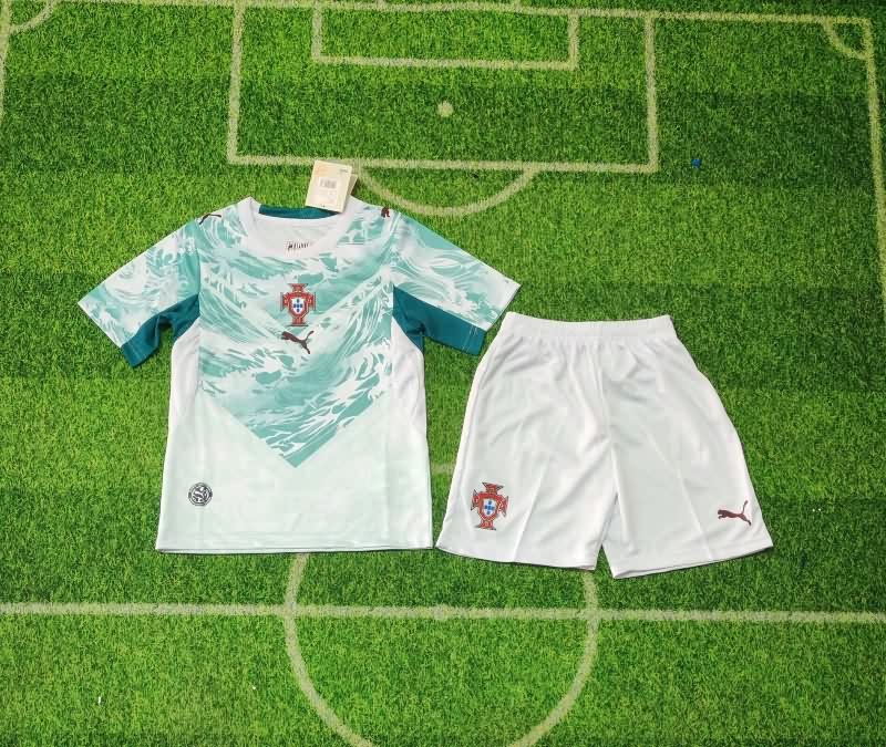Kids Portugal 2026 World Cup Away Soccer Jersey And Shorts