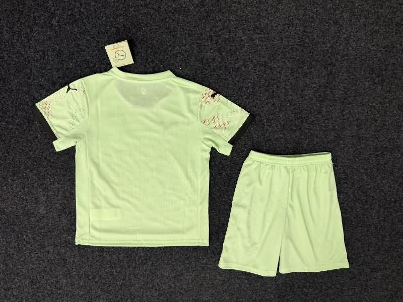 Kids Portugal 2025 Female EURO Away Soccer Jersey And Shorts