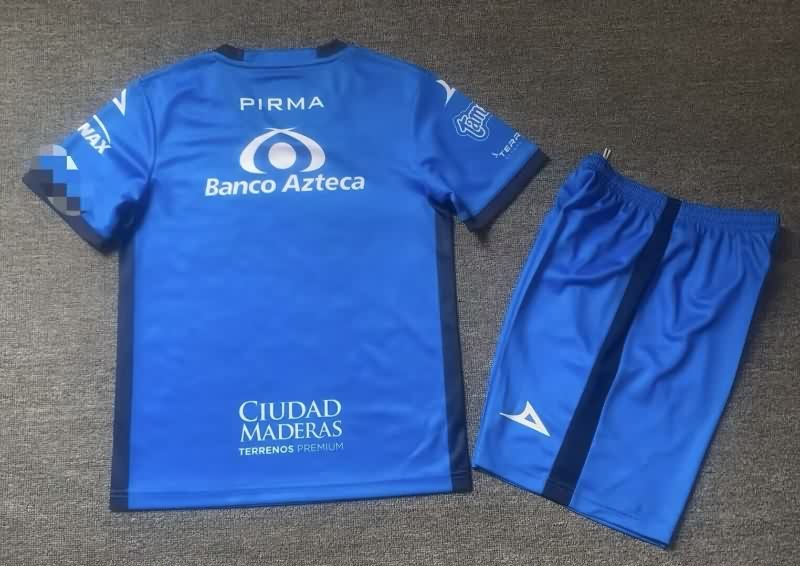 Kids Puebla 25/26 Goalkeeper Dark Blue Soccer Jersey And Shorts
