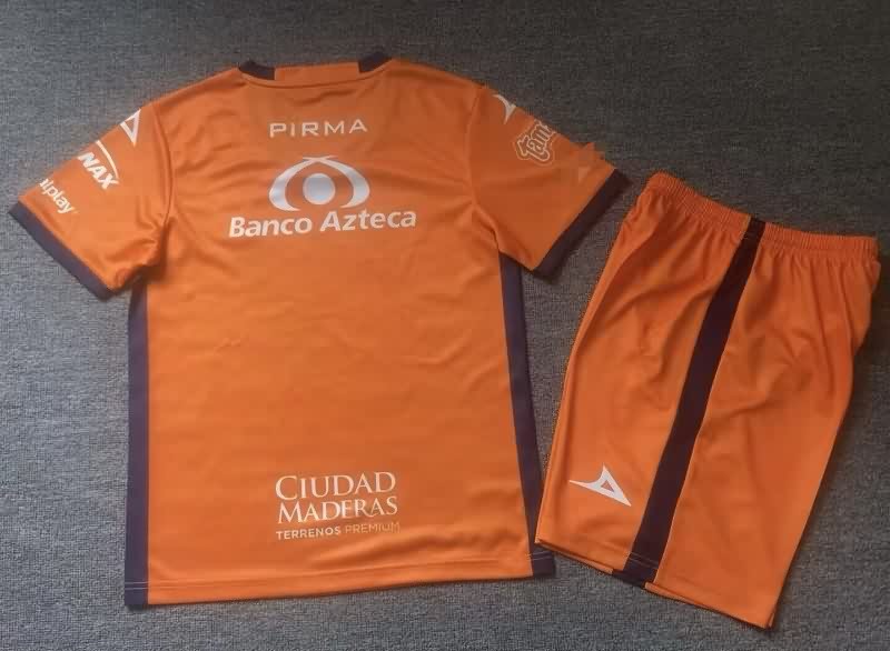 Kids Puebla 25/26 Goalkeeper Orange Soccer Jersey And Shorts