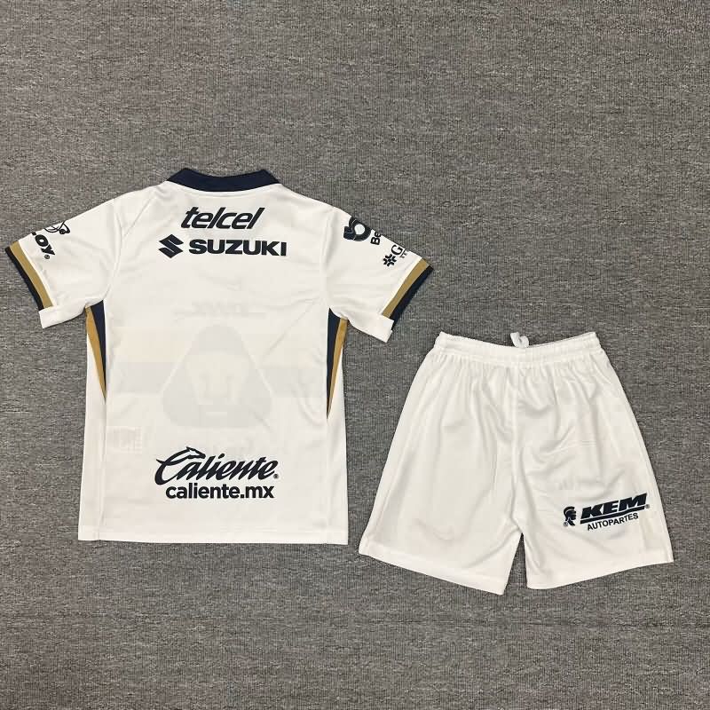 Kids Pumas UNAM 25/26 Home Soccer Jersey And Shorts