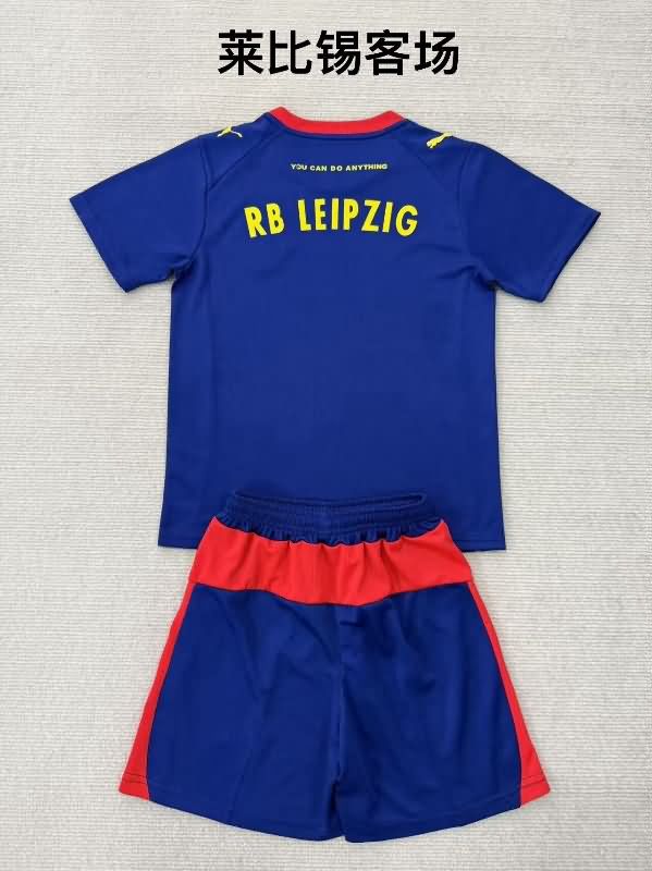 Kids RB Leipzig 25/26 Away Soccer Jersey And Shorts
