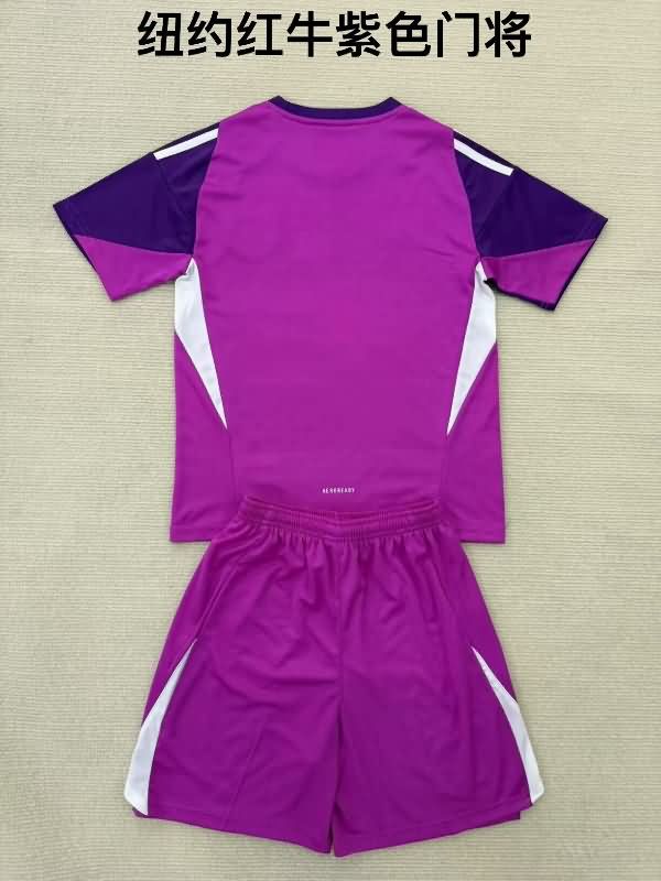 Kids RB New York 2025 Goalkeeper Purple Soccer Jersey And Shorts