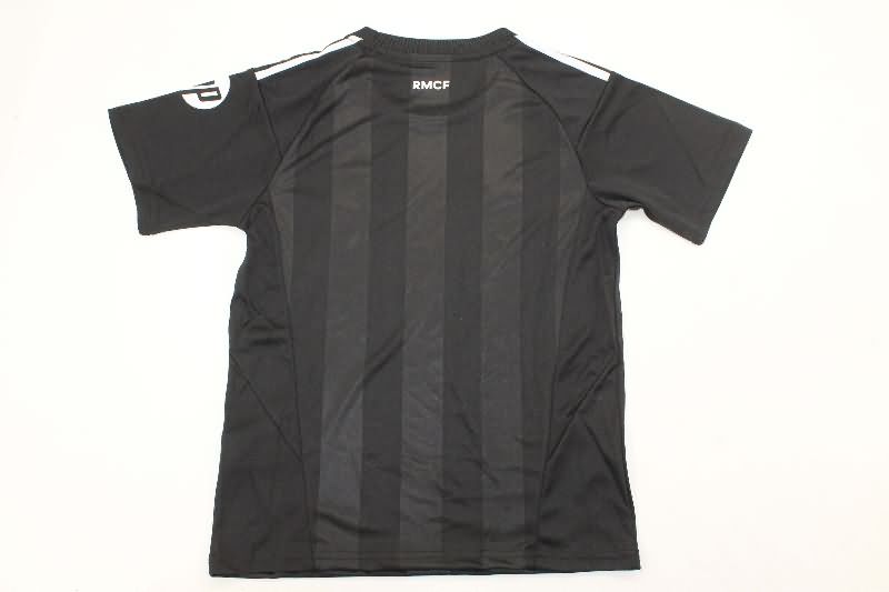 Kids Real Madrid 25/26 Goalkeeper Black Soccer Jersey And Shorts Leaked