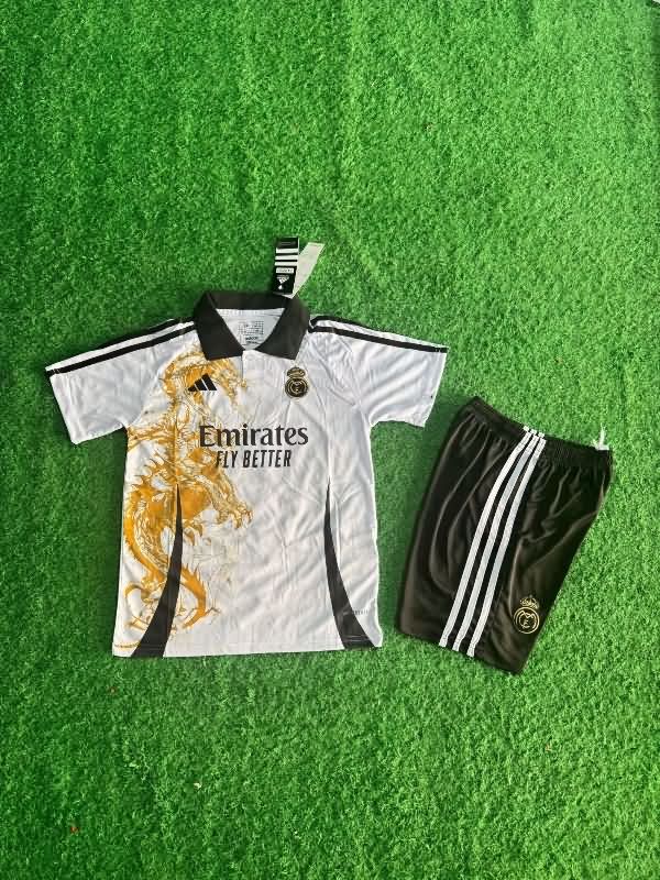 Kids Real Madrid 25/26 Special Soccer Jersey And Shorts 02