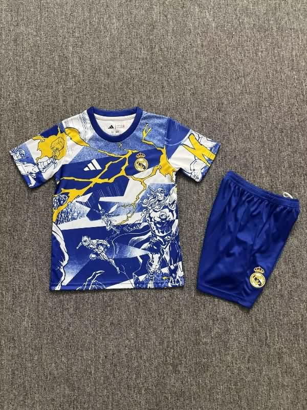 Kids Real Madrid 25/26 Special Soccer Jersey And Shorts 08