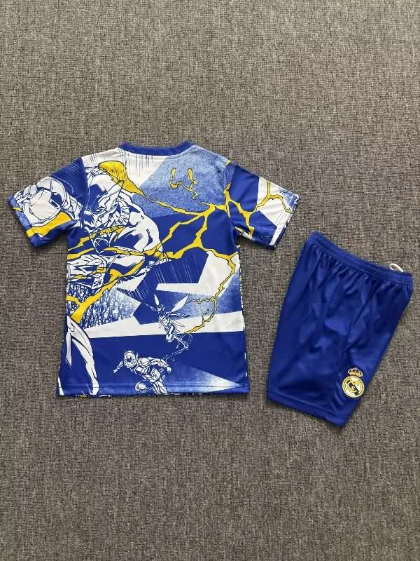 Kids Real Madrid 25/26 Special Soccer Jersey And Shorts 08