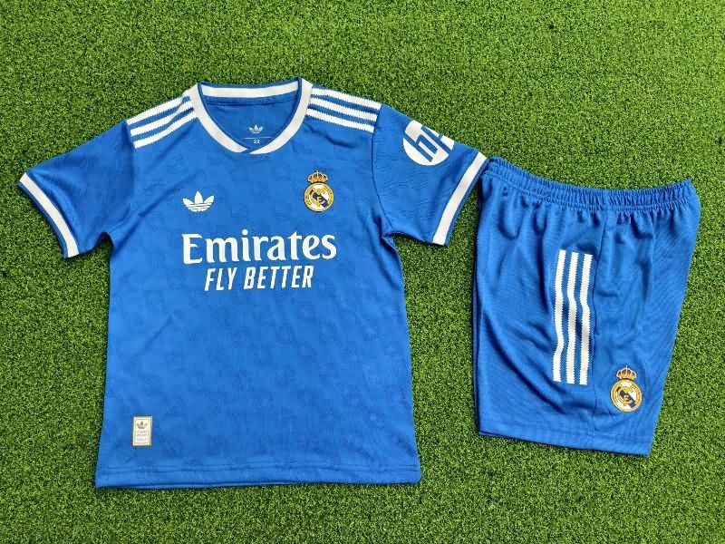 Kids Real Madrid 25/26 Third Soccer Jersey And Shorts (Player)