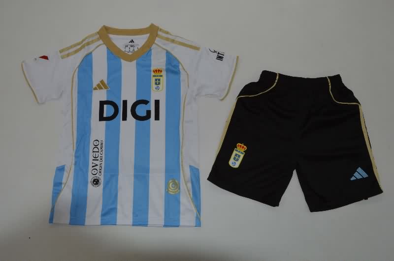 Kids Real Oviedo 25/26 Third Soccer Jersey And Shorts