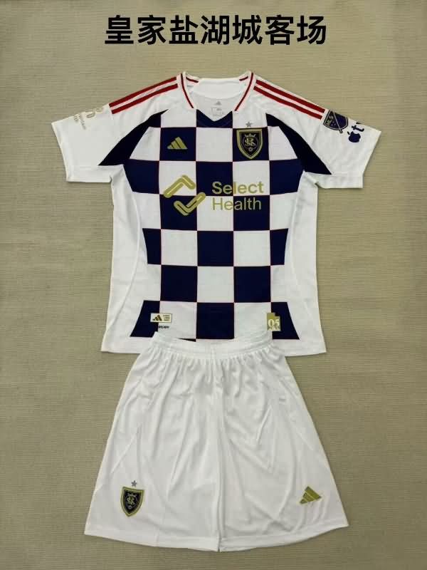 Kids Real Salt Lake 2025 Away Soccer Jersey And Shorts