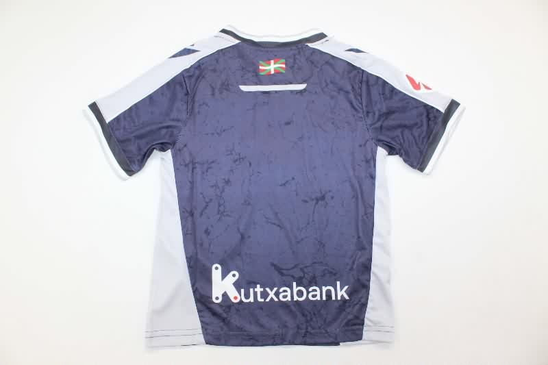 Kids Real Sociedad 25/26 Away Soccer Jersey And Shorts