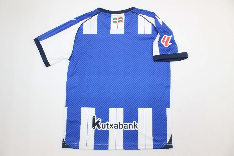 Kids Real Sociedad 25/26 Home Soccer Jersey And Shorts