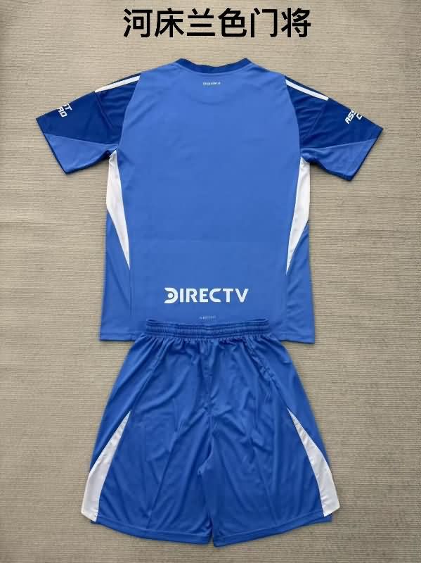 Kids River Plate 25/26 Goalkeeper Blue Soccer Jersey And Shorts
