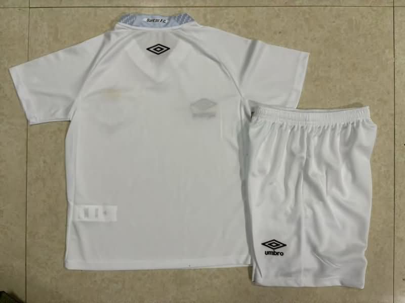 Kids Santos 2025 Home Soccer Jersey And Shorts