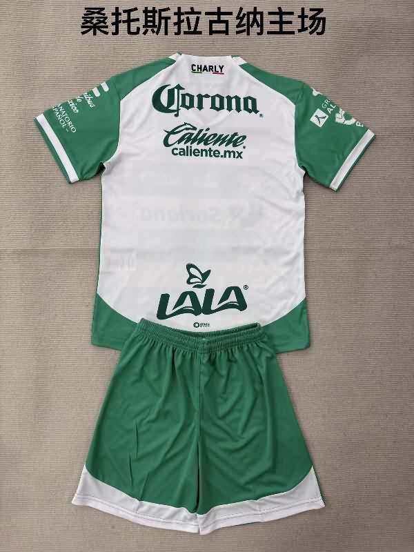 Kids Santos Laguna 25/26 Home Soccer Jersey And Shorts