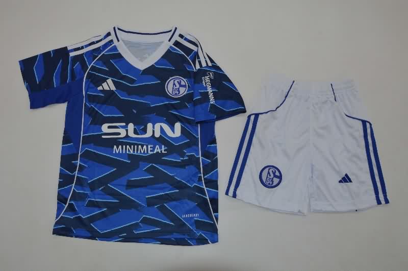 Kids Schalke 04 25/26 Home Soccer Jersey And Shorts